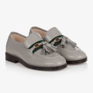 GUCCI Kids Grey Loafers Size 33/2 - Unisex